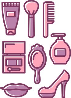 233x320 Cosmetic Kit Clip Art Popular Items For Makeup Clip Art On Etsy