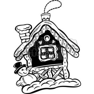 Cottage Clipart Black And White
