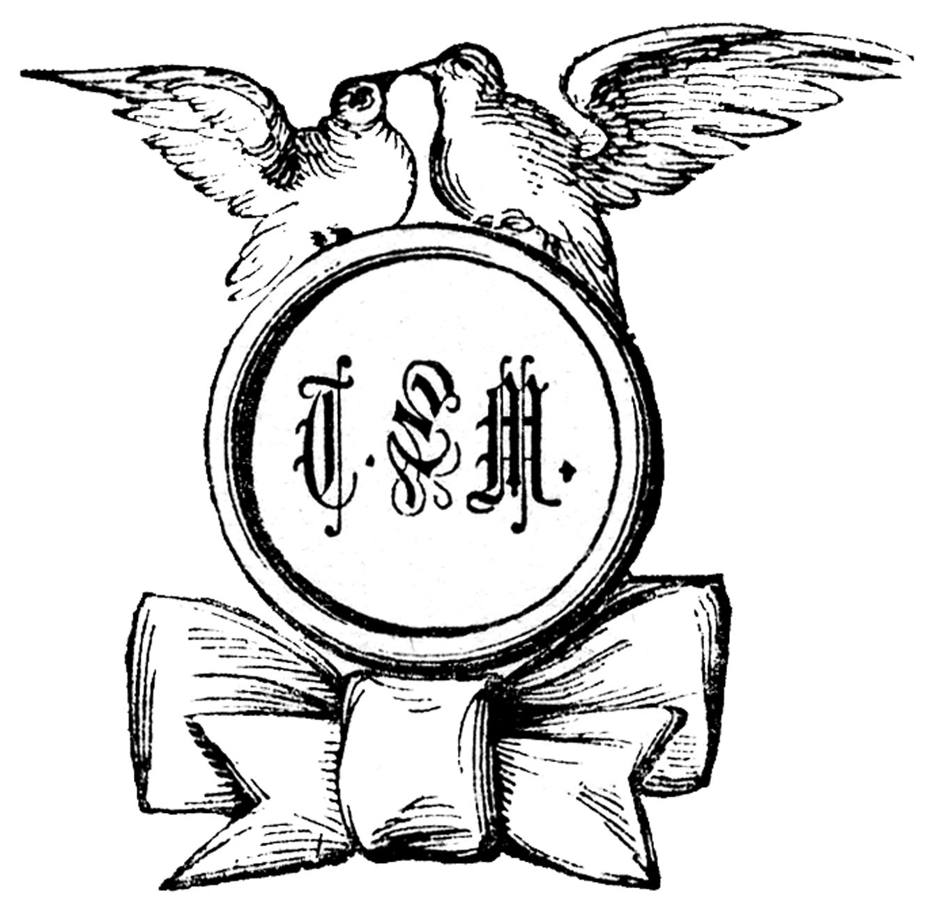 1350x1292 Vintage Wedding Clip Art