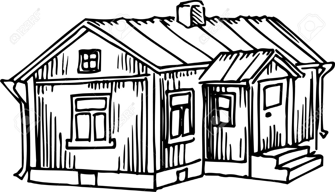1300x746 White House Clipart Wooden House