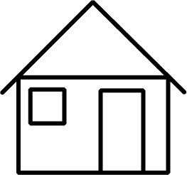 263x246 Simple Home Clipart Black And White