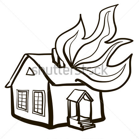 450x450 Burning House Clipart