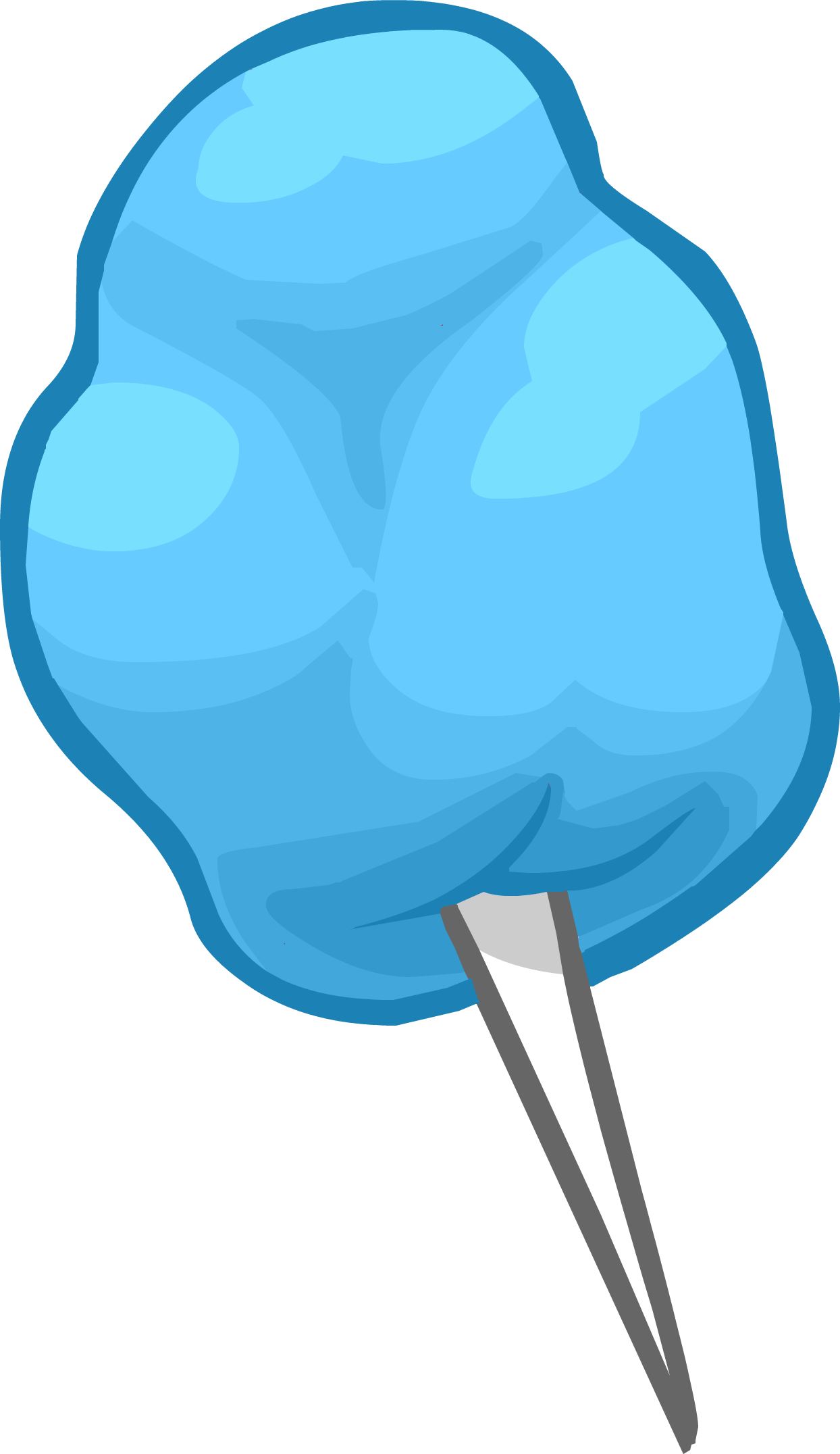 1244x2152 Blue Cotton Candy Clipart Transparent Png
