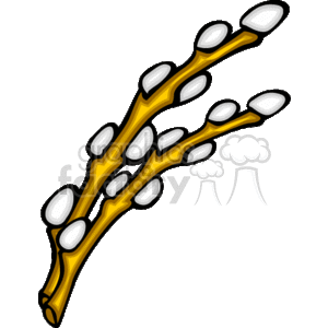 300x300 Royalty Free Pussywillow Branch 144334 Vector Clip Art Image