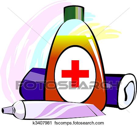 450x414 Clipart Of Cotton With First Aid K3407981