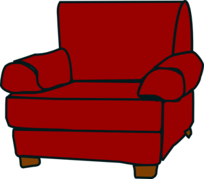298x261 Crimson Red Armchair Clip Art
