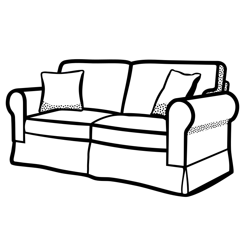 800x750 Sofa Clipart Illustration