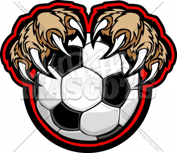 590x509 Cougar Claw Soccer Graphic Vector Cartoon