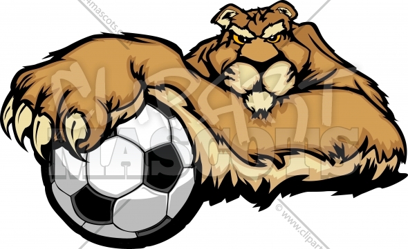 590x361 Soccer Cougar Graphic Vector Cartoon