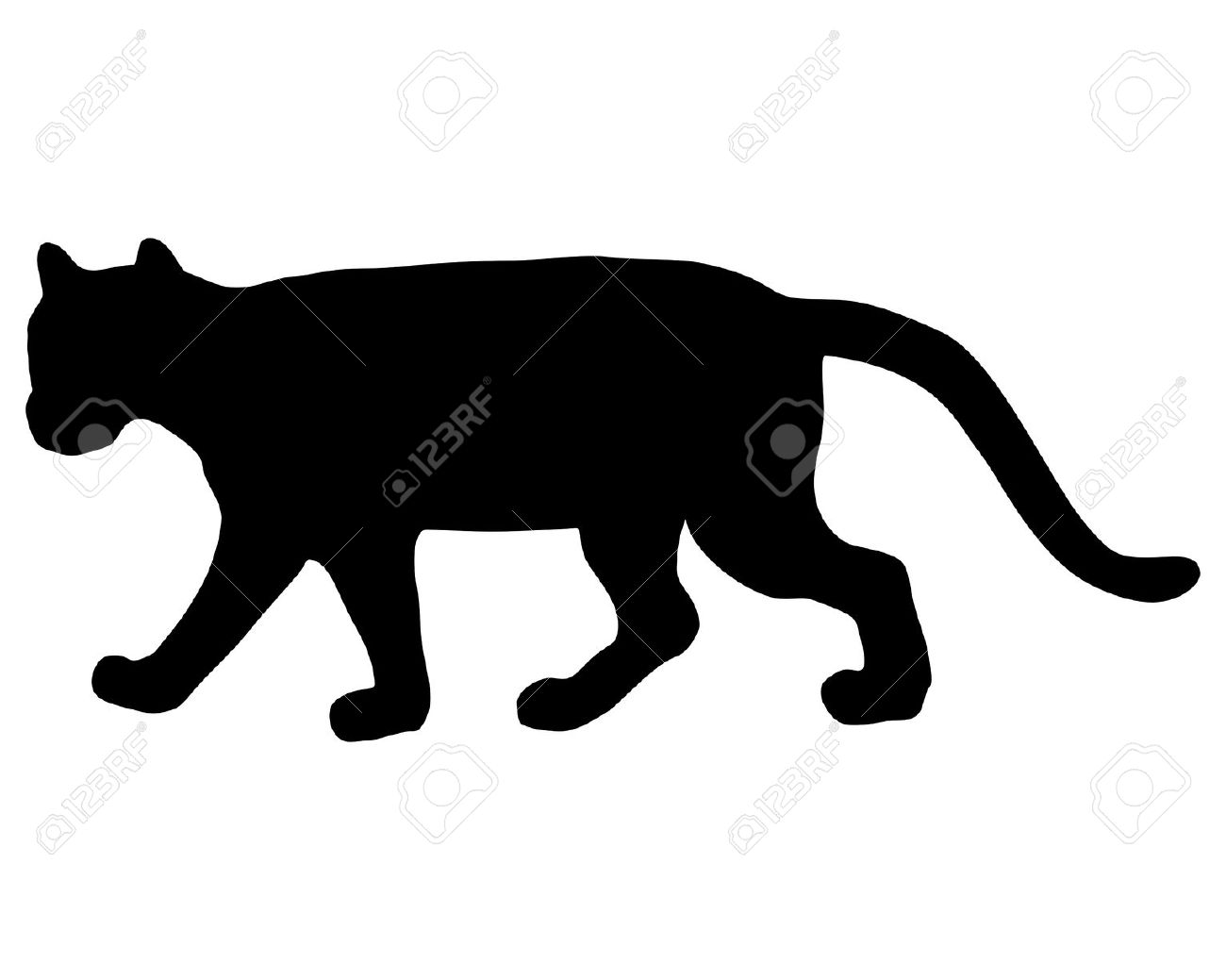 1300x1039 Cougar Clipart Silhouette