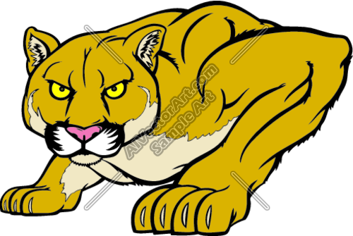 500x335 Clip Art Cougar Mascot Face Clipart