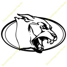 236x236 Mascot Clipart Image Of Panthers Cougars Football Player Color