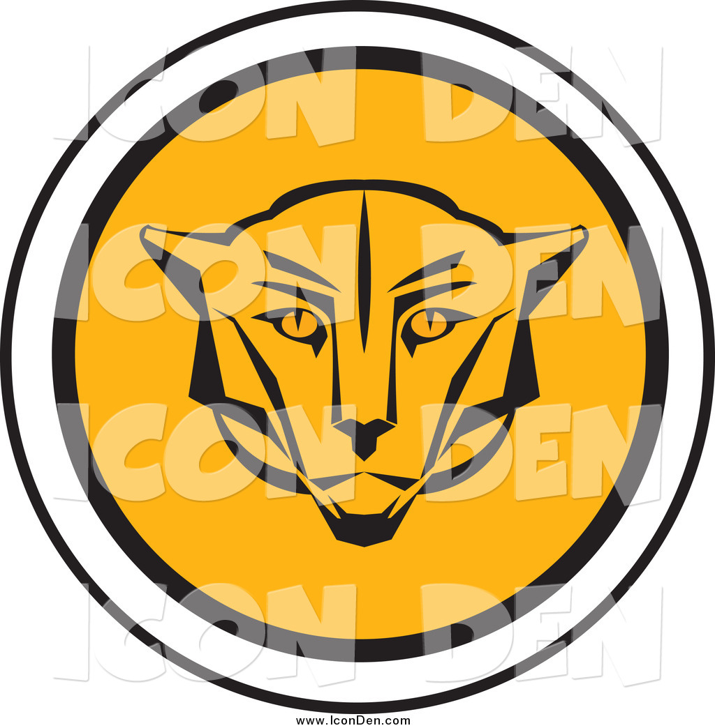 1024x1044 Clip Art Of A Round Cougar Head Icon By Eugene