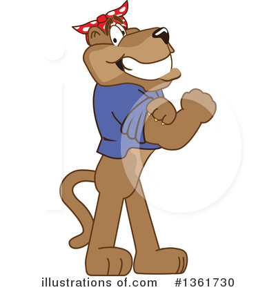400x420 Cougar School Mascot Clipart