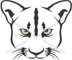 236x196 Cougar Head Clip Art