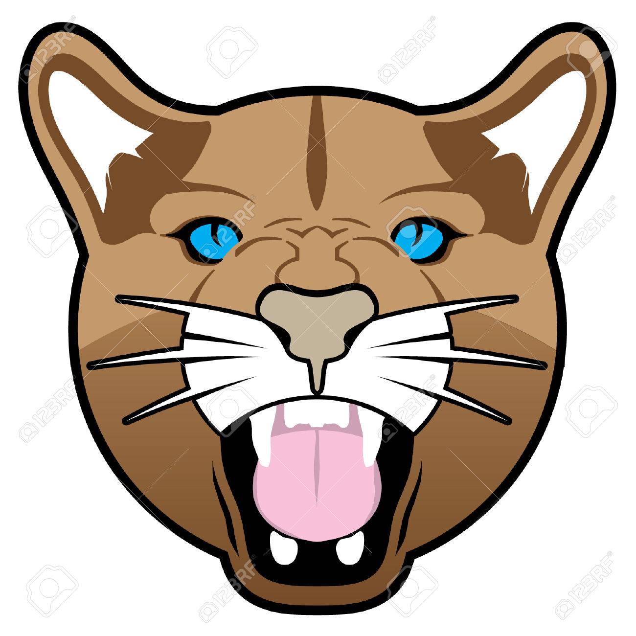 1300x1300 Cougar Head Clip Art