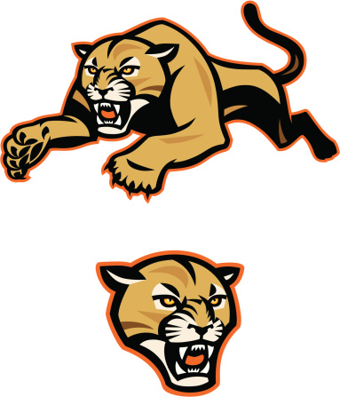 383x447 Cougar Mascot Cliparts