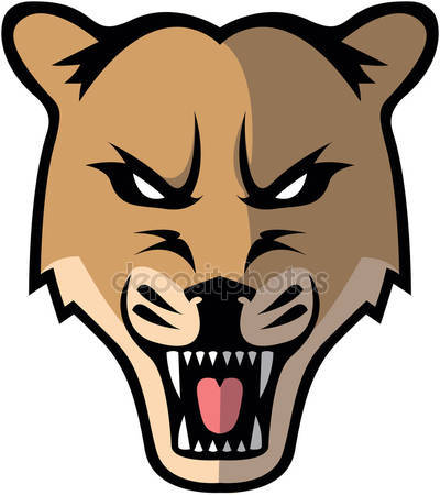 400x450 Cougar Clipart Scared