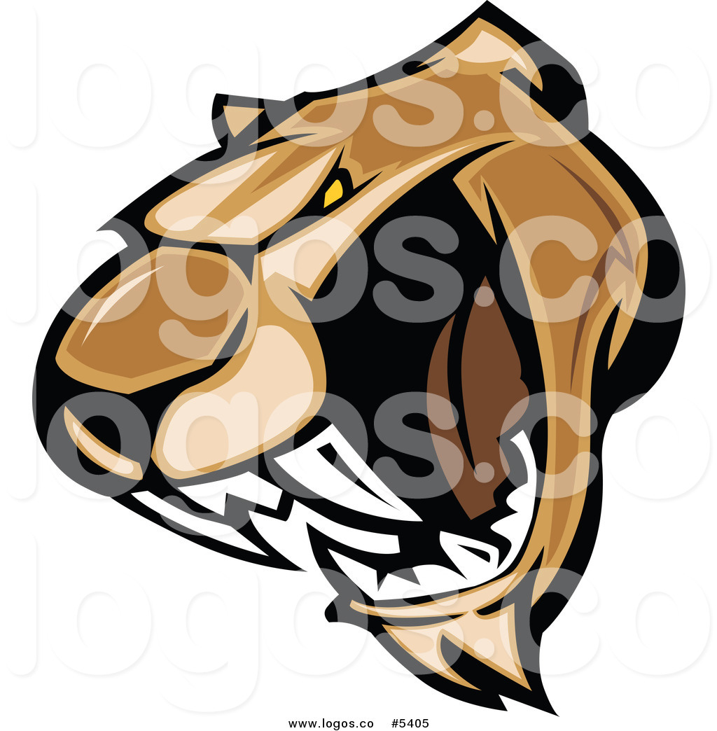 1024x1044 Royalty Free Vector Of A Logo Of An Angry Vicious Cougar Head By
