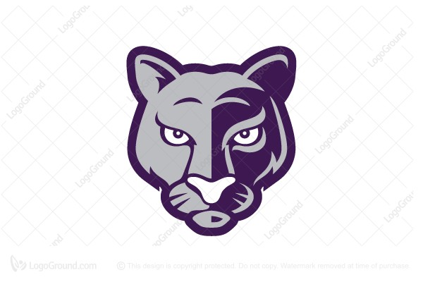 600x400 Sporty Cougar Head Logo