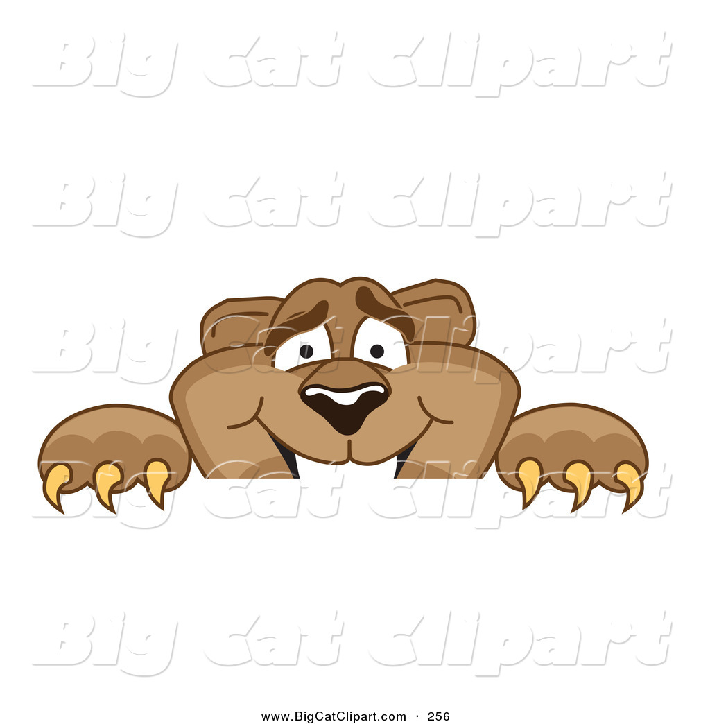 1024x1044 Big Cat Cartoon Vector Clipart Of A Cute Cougar Mascot Character