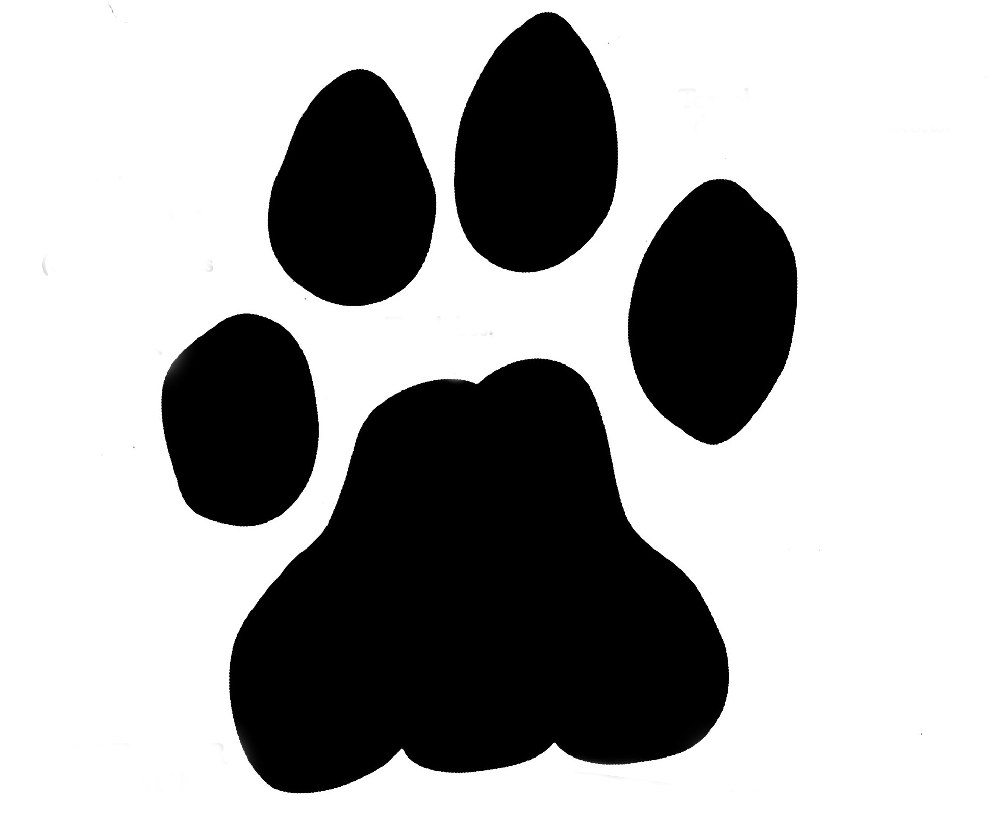1974x1638 Cougar Paw Print Clipart