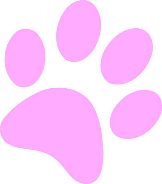 528x598 Small Pink Paw Clip Art