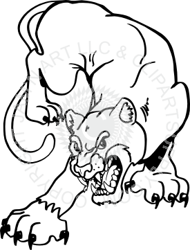 275x361 Stalking Panther Clipart