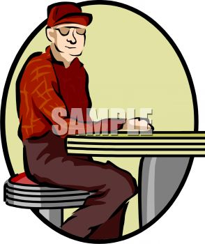 294x350 Old Man Sitting