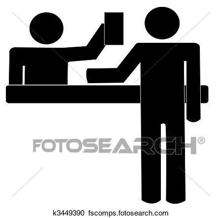 450x443 Stock Illustrations Of Service Desk Offering Help To Customer Over