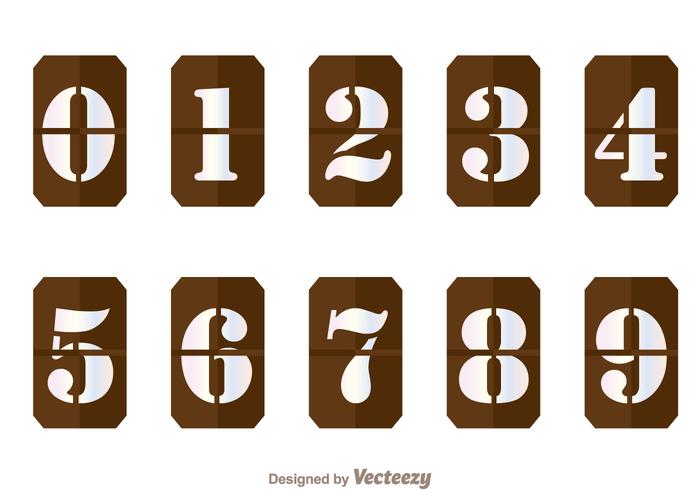 700x490 Brown Number Counter Vectors