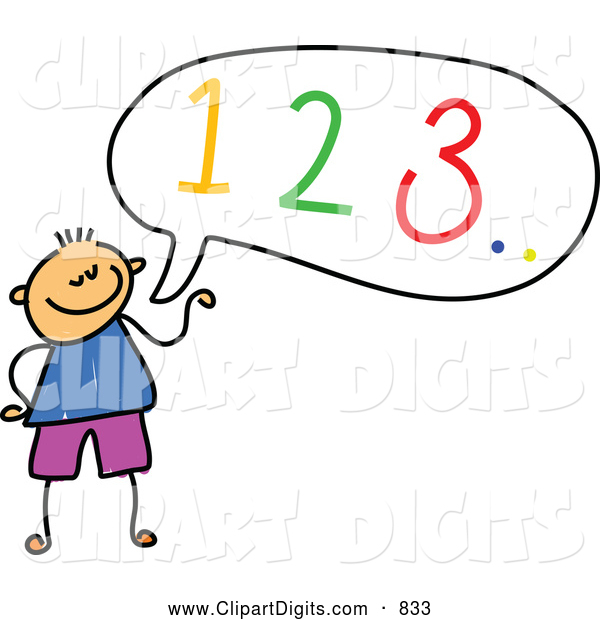 600x620 Vector Clip Art Of A Stick Figure Boy Counting Out Loud By Prawny