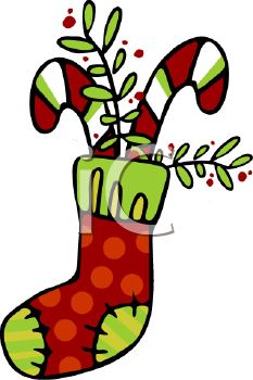 233x350 Picture Of Striped Candy Canes And Greenery In A Christmas