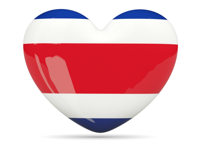 640x480 Costa Rica Flag Heart Icon
