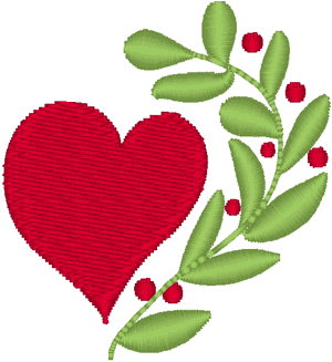 300x327 Heart Amp Vine Embroidery Design