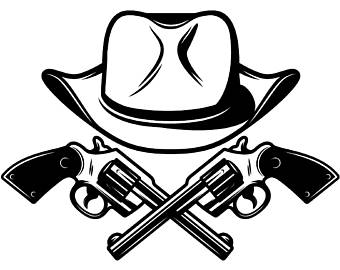 340x270 Gunslinger Clipart Etsy