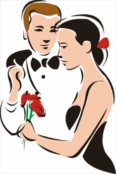 234x350 Free Bridal Couple Clipart Clipart Panda