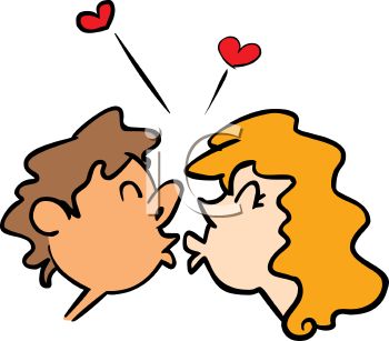 350x307 Royalty Free Clip Art Image Cute Cartoon Couple In Love Kissing