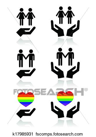 331x470 Clipart Of Gay And Lesbian Couples, Rainbow K17985931