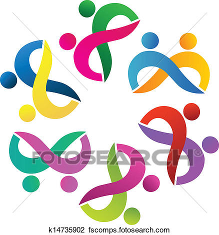 438x470 Clipart Of Teamwork Couples Dancing Logo K14735902