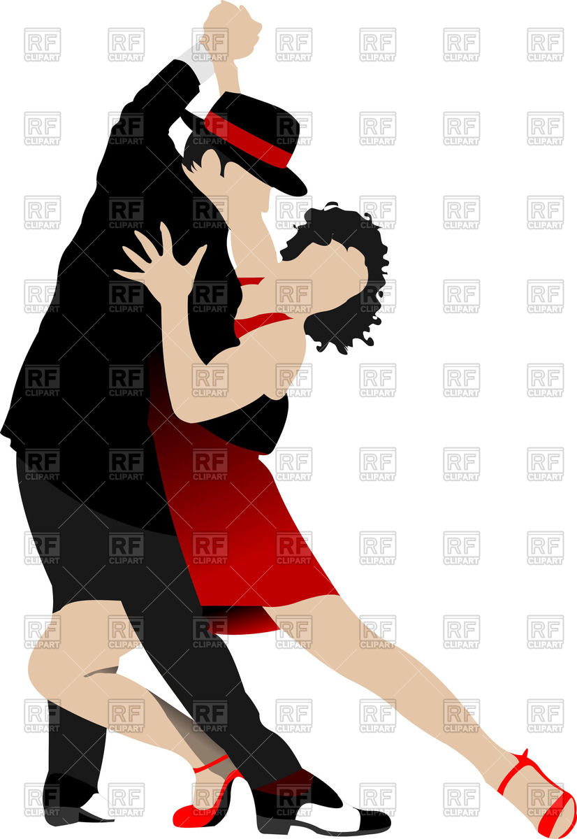 826x1200 Couple Dancing A Tango Royalty Free Vector Clip Art Image