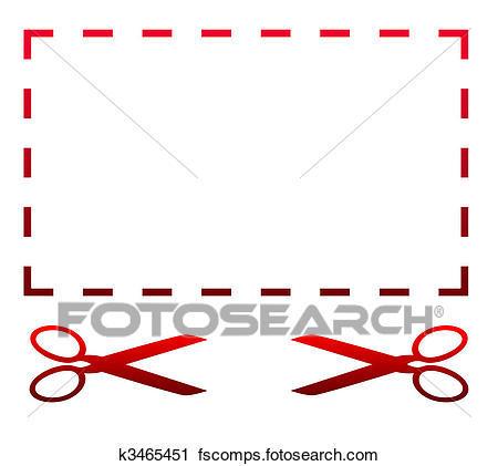 450x421 Clipart Of Blank Coupon And Scissors K3465451