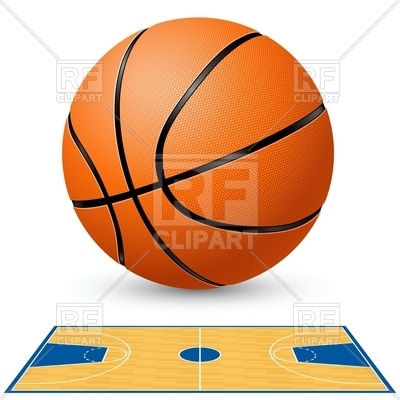 400x400 Basketball And Basketball Court Floor Plan Royalty Free Vector