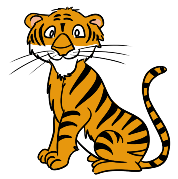600x602 Free Tiger Clipart Image
