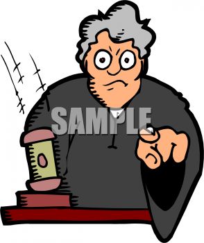 294x350 Royalty Free Clip Art Image Judge Banging His Gavel