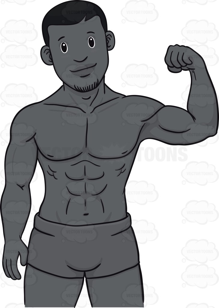730x1024 Black Man Flexing His Muscles Black Man And Muscles