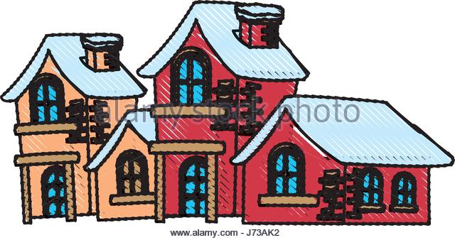 640x338 Traditional Houses Stock Vector Images