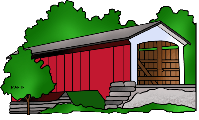 648x393 Location Clip Art By Phillip Martin, Covered Bridge