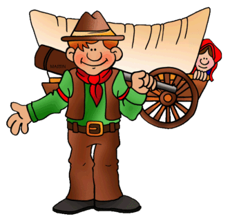 333x320 Western Clipart Pioneer Wagon