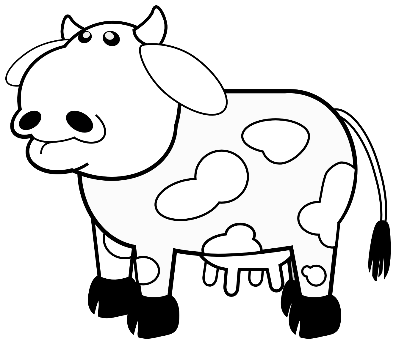 1331x1158 Cow Clipart Black And White Clipart Panda